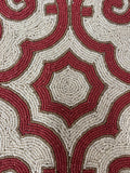 Regal Hand-beaded Placemat- Cream & Flame
