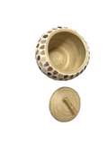 Wooden Handmade Pearl Trinket Pot - 12cm