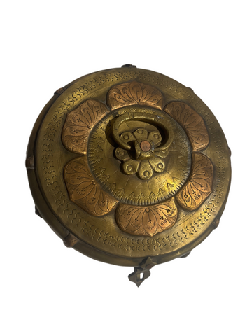 “The Maharani’s Treasure” – Antique Brass Chapati Box