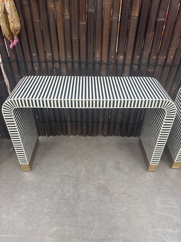 Rhi Bone Inlay Console - Ebony