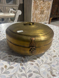 “The Haveli Keeper” – Oversized Antique Brass Chapati Box