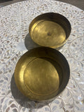 “The Heritage Bloom” – Brass Chapati Box (Antique Finish)