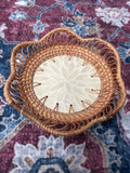 Flower Mother of Pearl & Rattan Bowl- set of 3 (Petal)