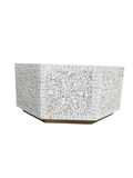 Maharaja Genuine Mother of Pearl Coffee Table - Snow