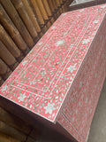 Mia Mother of Pearl Chest- Floral Coral