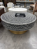 Starburst Bone Inlay Coffee Table - Black