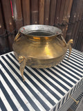 Vintage Brass Parrot Pot