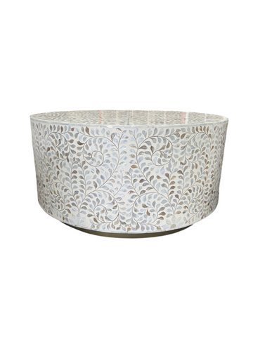 Genuine Mother of Pearl Coffee Table - Floral Snow