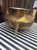 Vintage Brass Parrot Pot